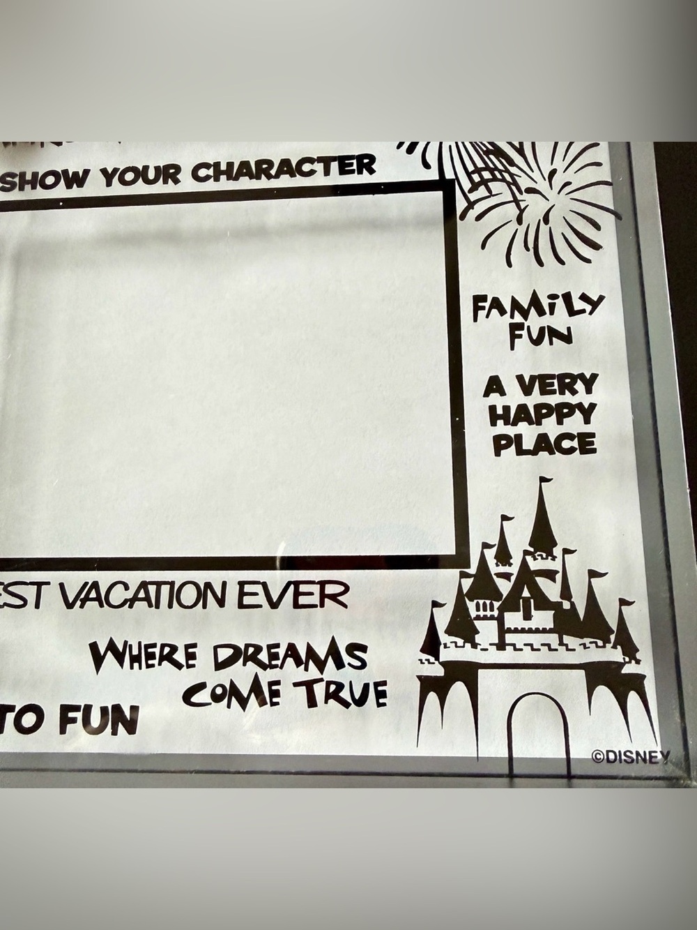 Walt Disney Parks Glass 4X6 Picture Frame Vacation Memories Mickey - Picture 4 of 8